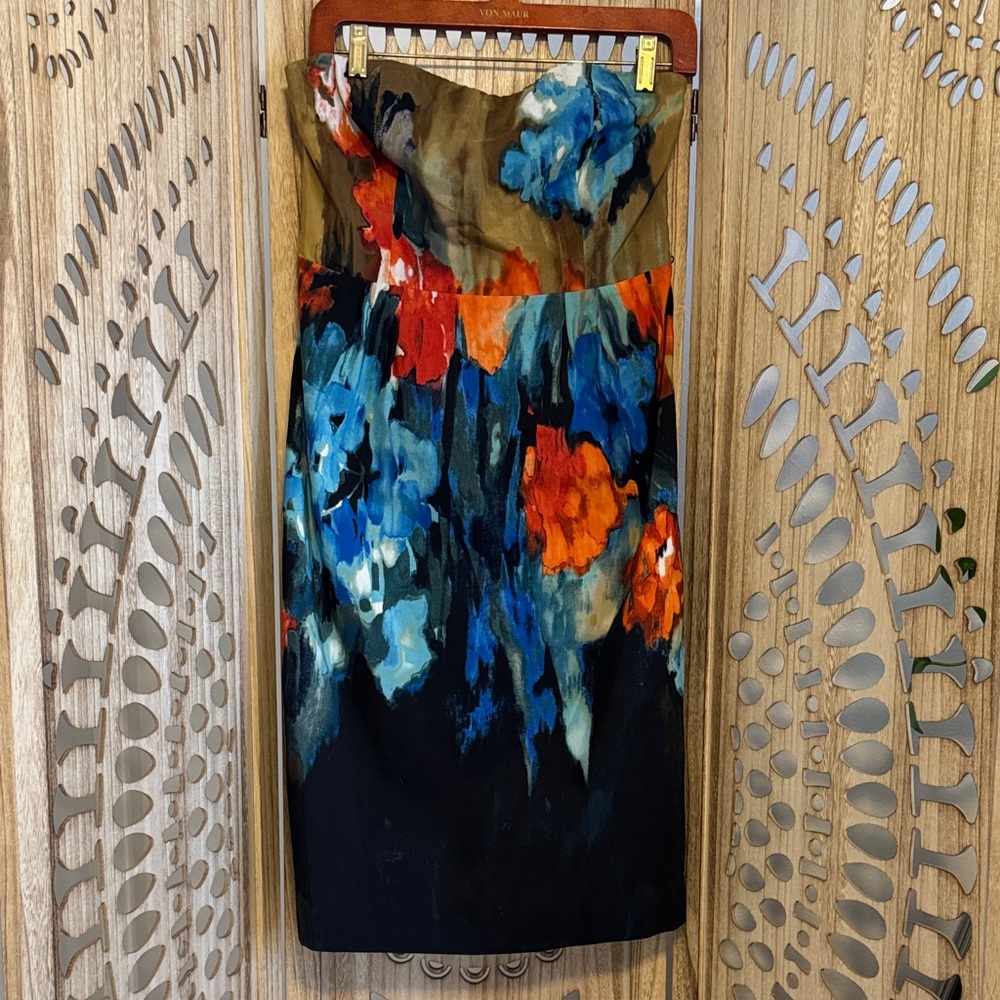 Moulinette Soeurs Silk Cotton Blend Strapless Dress